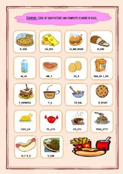 English Worksheet: The Food