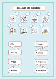 English Worksheet: Feelings and Emotions