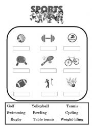 English Worksheet: sport