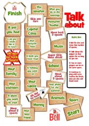 English Worksheet: TALK ABOUT BOARD GAME