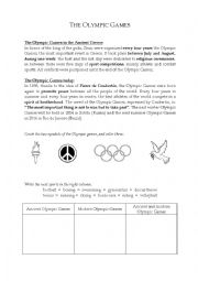 English Worksheet: The Olympic Games