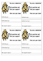 English Worksheet: Detective Ice-Breaker ``have got``