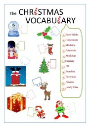 English Worksheet: The CHRISTMAS VOCABULARY