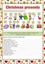 English Worksheet: CHRISTMAS PRESENTS