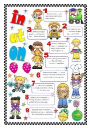 English Worksheet: PREPOSITIONS: IN,ON,AT