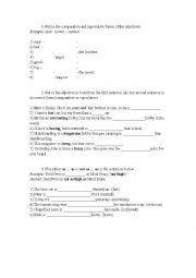 English Worksheet: Exercises - degrees of comparison