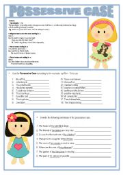 English Worksheet: Possessive Case