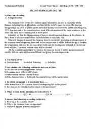 English Worksheet: Amazon Forest