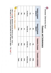 English Worksheet: Pronouns & Determiners