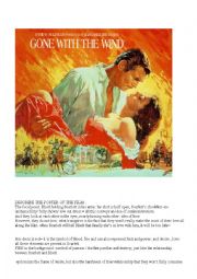 English Worksheet: GONE WITH THE WIND