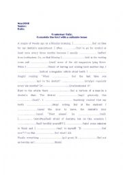 English Worksheet: grammar quiz