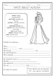 English Worksheet: GUIDED WRITING - 1/6