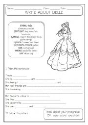 English Worksheet: GUIDED WRITING - 2/6