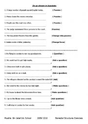 English Worksheet: remedial worksheet