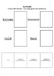 Autumn Vocabulary- Cut and Paste