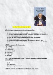 English Worksheet: Film : Mrs Doubtfire part1