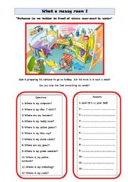 English Worksheet: prepositions