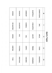 English Worksheet: SPORTS BINGO