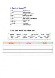 English Worksheet: Simple present