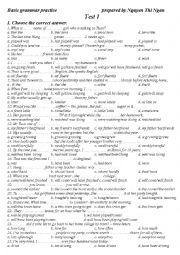 English Worksheet: English test