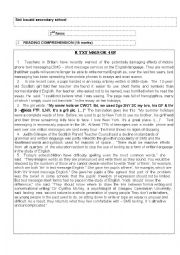 English Worksheet: it is an end of term test n 1 for 2nd form in tunisia 