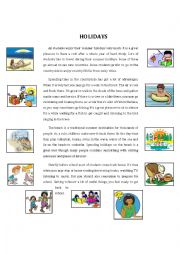 English Worksheet: Summer Holidays