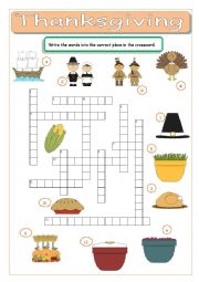 Thanksgiving Crossword