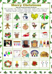 English Worksheet: MERRY CHRISTMAS