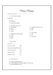 Video Worksheet - I was here by Beyonc