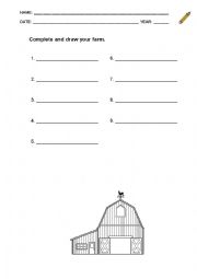 English Worksheet: Running dictation (animals)