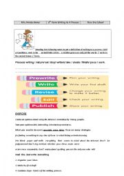 English Worksheet: Writing As A Process