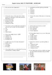 English Worksheet: BACK TO THE FUTURE I