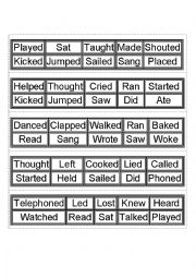 English Worksheet: Past Tense Bingo 