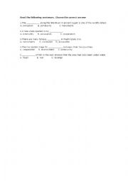 English Worksheet: voab question