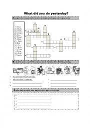 English Worksheet: SIMPLE PAST REVIEW