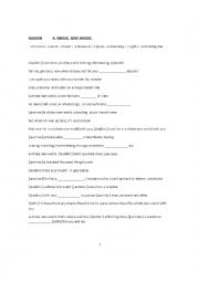 English Worksheet: A   WHOLE   NEW  WORLD  - ALADDIN