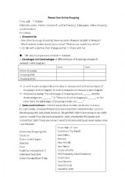 English Worksheet: Online shopping-lesson plan