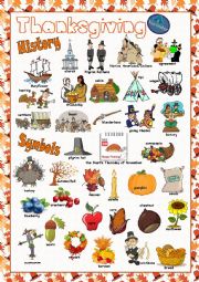 English Worksheet: Thanksgiving Picture Dictionary#1