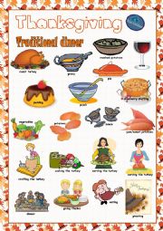 English Worksheet: Thanksgiving Picture Dictionary#2