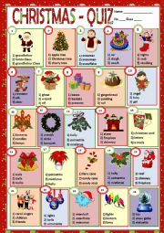 English Worksheet: CHRISTMAS - MULTIPLE CHOICE