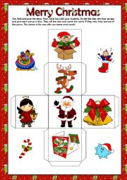 English Worksheet: CHRISTMAS - DICE GAME