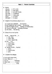 English Worksheet: prepositions (in/on/at) simple present exercises