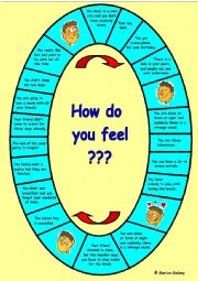 feelings board game with score cards