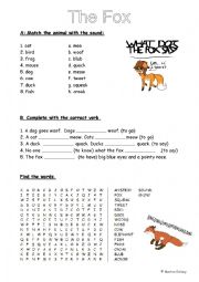 the fox (what did the fox say) song by Ylvis (2 pages)