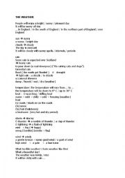 English Worksheet: Weather forecast