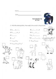 English Worksheet: From Head to Toes by Eric Carle