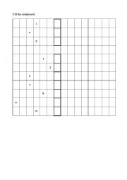 English Worksheet: Food Crossword