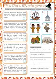 English Worksheet: The First Thanksgiving