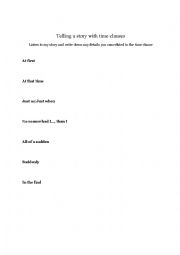 English Worksheet: Telling a Story