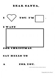 English Worksheet: letter to Santa